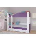 двухъярусная кровать Астра-2 белый / фиолетовый