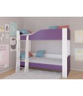двухъярусная кровать Астра 2 белый / фиолетовый