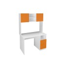 стол + надстройка стола Астра Белый / Оранжевый