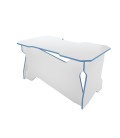 Геймерский стол 140 см белый / голубой