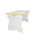 Геймерский стол 140 см белый / жёлтый