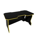 Геймерский стол 140 см чёрный / жёлтый