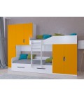 двухъярусная кровать Лео Белый / Оранжевый